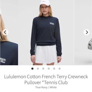 68. Lululemon True Navy Crewneck Sweatshirt - Tennis Club Logo